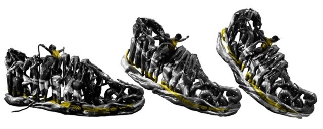 Spelbound create shape of new ASICS natural running shoe - sequence shot