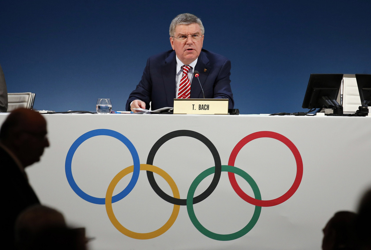 International Olympic Committee President Thomas Bach attends the opening of the 127th IOC session in Monaco